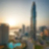 Architectural Elegance of Dream Tower II Panoramic view of Dream Tower II showcasing its architectural elegance