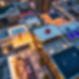 Aerial view of Dubai Design District showcasing its modern architecture and vibrant spaces