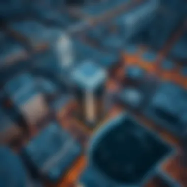 Aerial view of Deira featuring the Dubai National Insurance Building in its urban context.