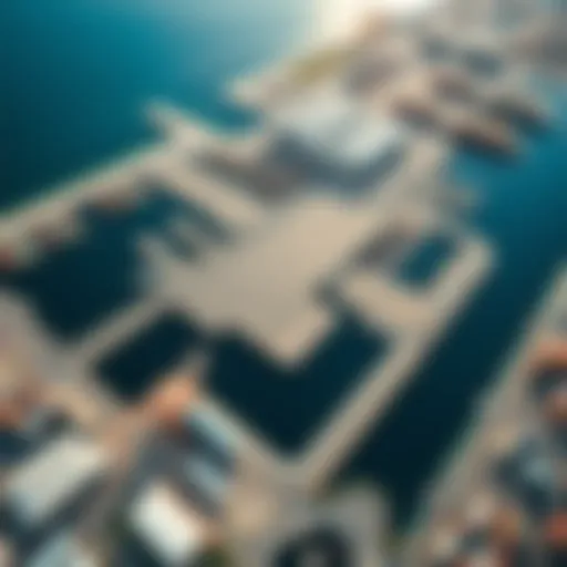 Aerial View of Dubai Peace Port Aerial view of Dubai Peace Port showcasing its extensive docking facilities