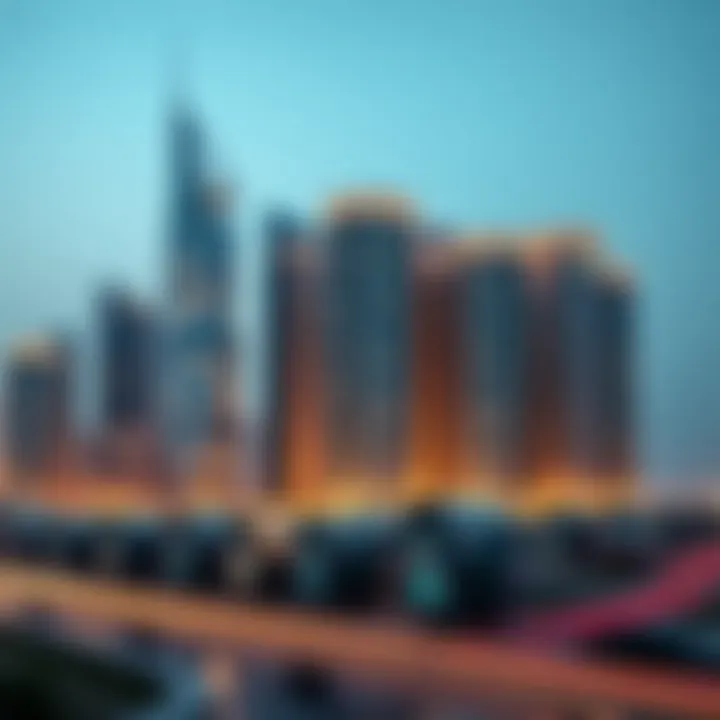 A representation of investment opportunities in Dubai Silicon, featuring growth charts and real estate prospects