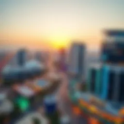 A panoramic view of Dubai Silicon showcasing its modern architecture and vibrant atmosphere