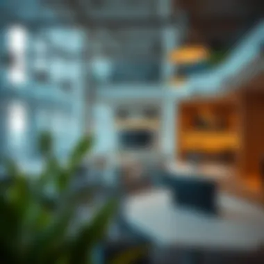 Innovative Workspace in Dubai Silicon An innovative workspace within Dubai Silicon, highlighting modern design and technology integration
