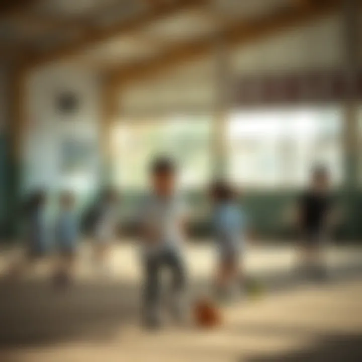 Extracurricular Activities in Schools Near Damac Hills 2 Children participating in sports activities at a local school