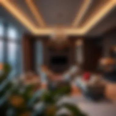 Luxurious Penthouse Interior in Elegance Tower Luxurious interior of a penthouse in Elegance Tower