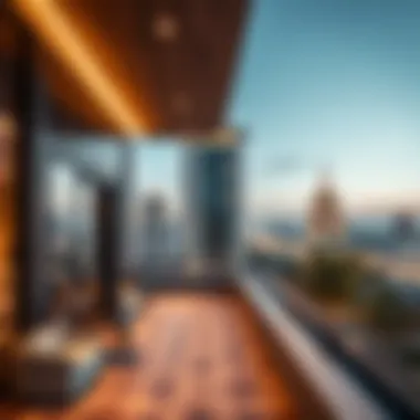 A conceptual graphic showing emerging trends in Dubai real estate