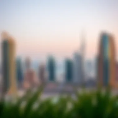 Luxurious skyline view of Dubai showcasing iconic architecture