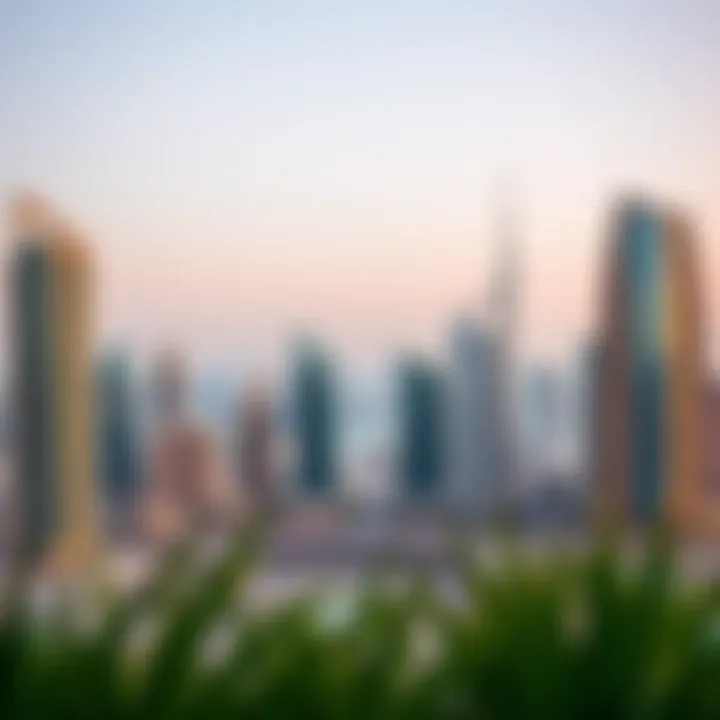 Luxurious skyline view of Dubai showcasing iconic architecture