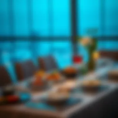 Gourmet Dining Experience Elegant table setting with gourmet dishes