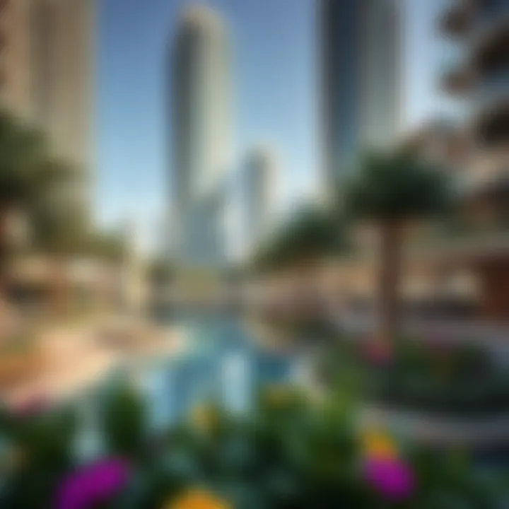 Vibrant community spaces surrounding Executive Towers