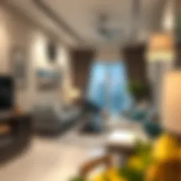 Modern interiors of a 1 BHK apartment in Al Nahda