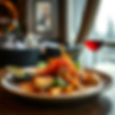 Diverse Culinary Delights in Dubai Marina A beautifully plated dish showcasing diverse culinary flavors typical of Dubai Marina.