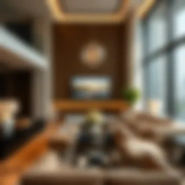 Elegant Interior of a Dubai Marina Airbnb Luxurious Airbnb rental interior in Dubai Marina