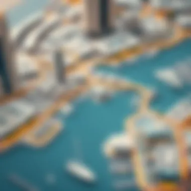 Strategic Map of Dubai Marina Map illustrating the strategic location of Dubai Marina