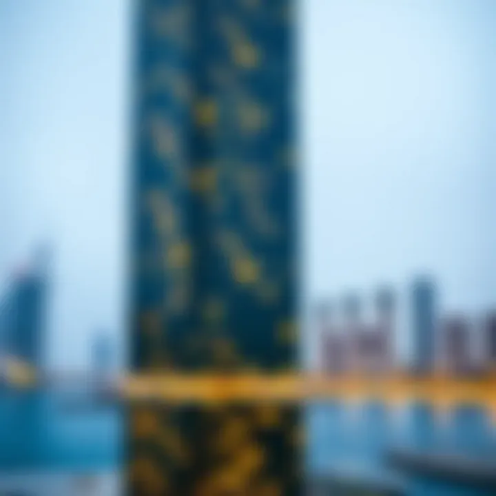 Majestic view of Ajman Tower One against the Dubai skyline