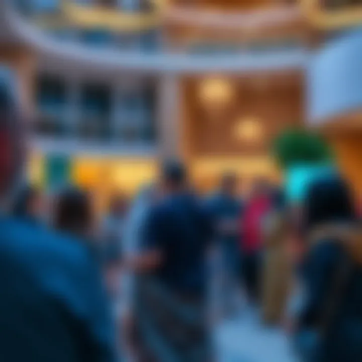 Cultural Exchange at Al Barsha Community Center Group of residents enjoying a cultural exchange event at the center