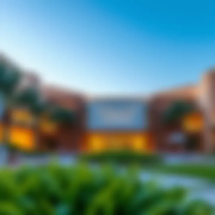 Al Barsha Community Center Architecture Exterior view of Al Barsha Community Center showcasing its architecture