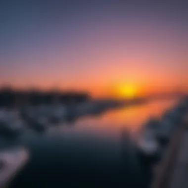 Sunset at Al Emad Marina Sunset view over the marina highlighting its serene environment