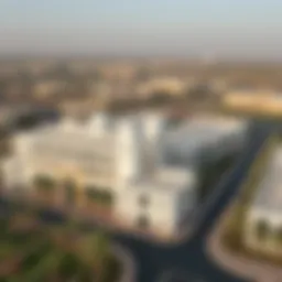 Aerial view of Al Quoz showcasing its unique architectural blend