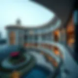 Panoramic view of the Al Raffa Building showcasing its unique architectural features