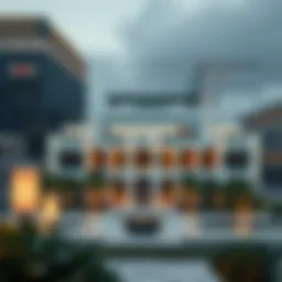 Aerial view of Al Saaha Offices showcasing architectural elegance