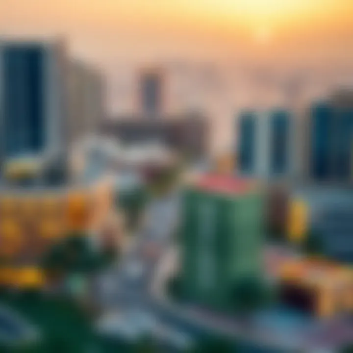 Urban development landscape in Sharjah