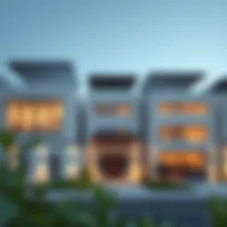 Stunning exterior view of Alfa Villas showcasing modern architecture.