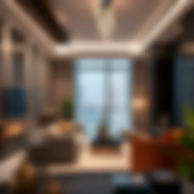 Luxurious interior of an apartment for rent