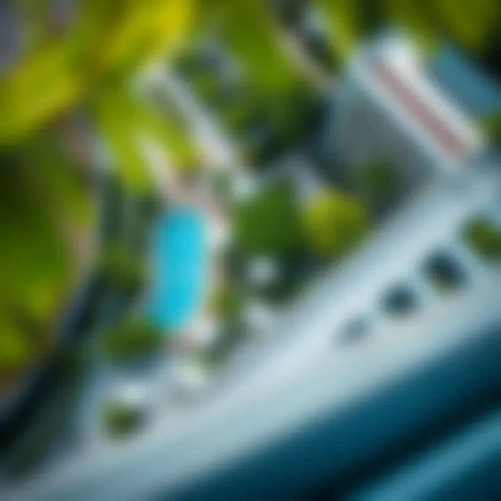 Aerial View of Aura Gardens Aerial view of Aura Gardens showcasing lush greenery and modern architecture