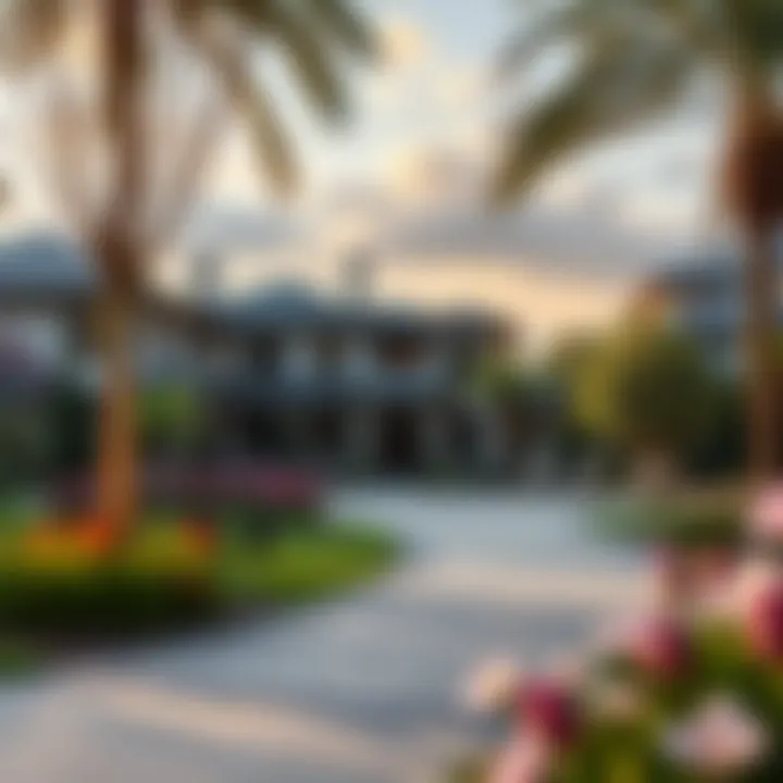 Impact of Aura Gardens on Property Value Luxury homes surrounded by Aura Gardens emphasizing their impact on property value