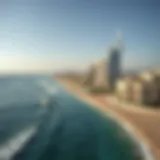 Stunning view of Dubai coastline with luxury beachfront properties