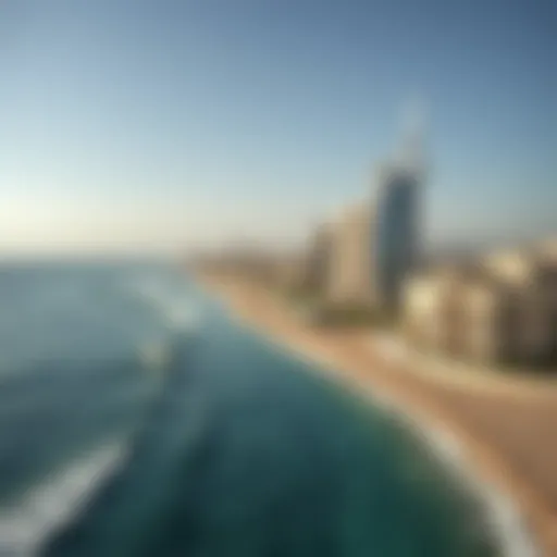 Stunning view of Dubai coastline with luxury beachfront properties