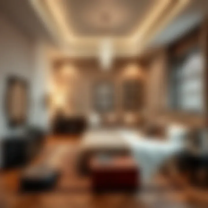 Cozy bedroom combining traditional UAE motifs with modern aesthetics