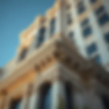 Architectural Details of برج الامارات التعاون Close-up of architectural details of برج الامارات التعاون highlighting its unique design.