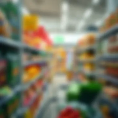 Diverse Grocery Aisle in Carrefour Aisle filled with diverse grocery items in Carrefour