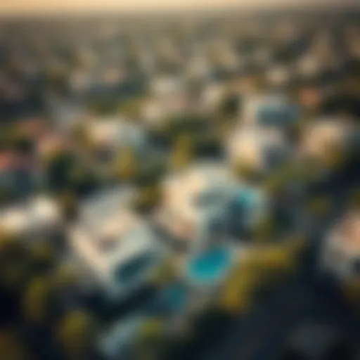 Aerial view of District 1 showcasing luxurious villas and green spaces