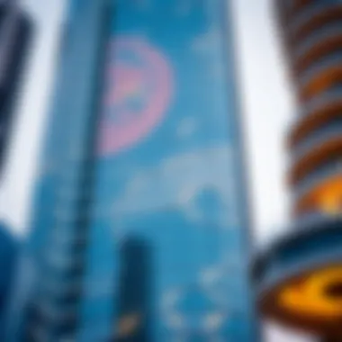 Close-up of Dolphin Tower's innovative façade design