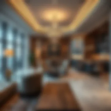 Interior shot highlighting luxury amenities within Dolphin Tower