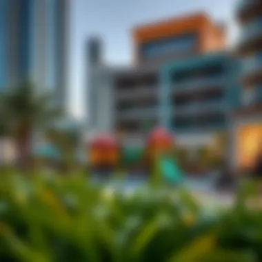 An overview of the play area enhancing livability in Dubai Creek Harbour.
