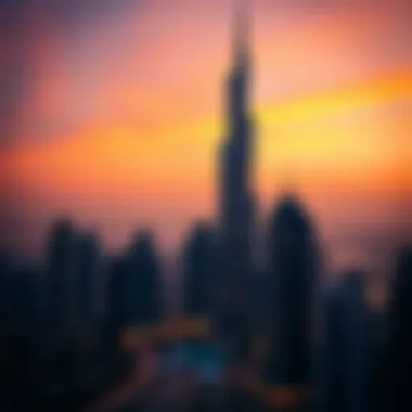 Burj Khalifa: The Icon of Dubai at Dusk A breathtaking view of the Burj Khalifa at sunset