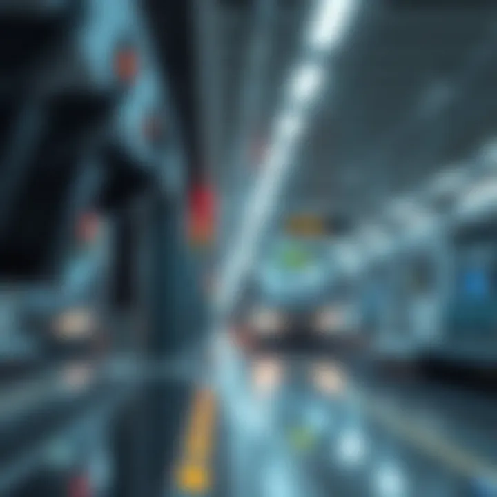 Inside the Dubai Metro showcasing modern transit features
