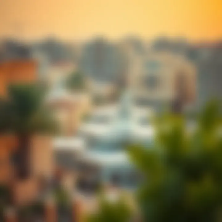 Vibrant Neighborhood in Dubai A vibrant neighborhood in Dubai with residential properties