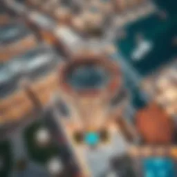 Aerial view of Dubai Sky View showcasing its stunning architecture