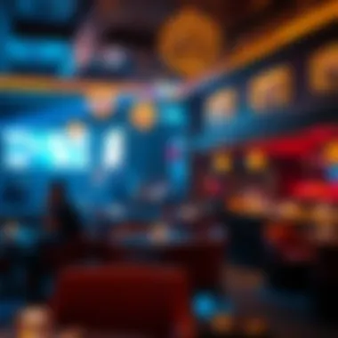 Luxurious lounge with vibrant atmosphere