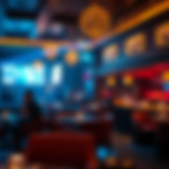 Luxurious lounge with vibrant atmosphere