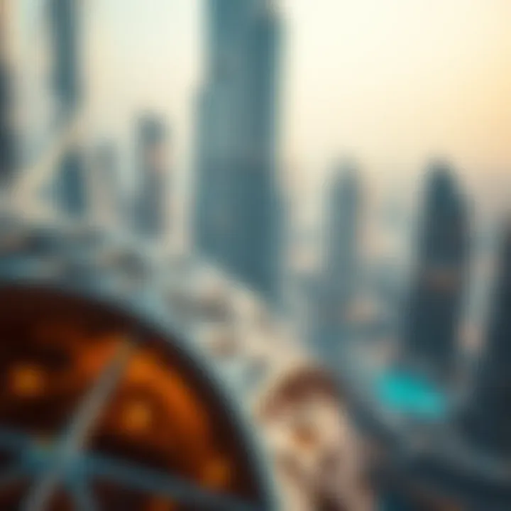 Close-up of the Burj Khalifa's intricate design