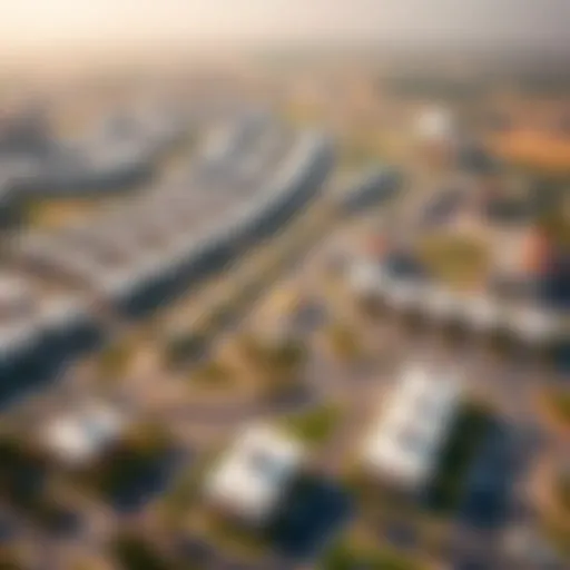 Aerial view of Emaar South showcasing its residential and commercial layout