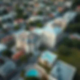 Aerial view of Empire Heights showcasing its architectural beauty