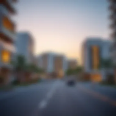 Residential Architecture in Festival City Modern architectural design of residential buildings in Festival City