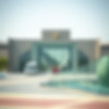 Art installations at the Louvre Abu Dhabi outside view